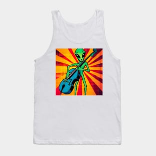 Surreal alien stand up bassist from another dimension Tank Top